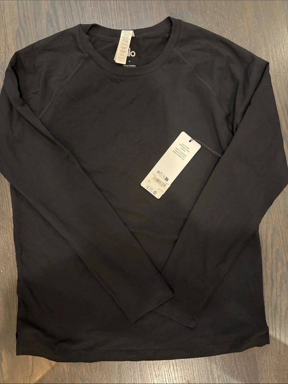 Men’s Alo vapor Long-Sleeve Crew Neck Shirt - Black